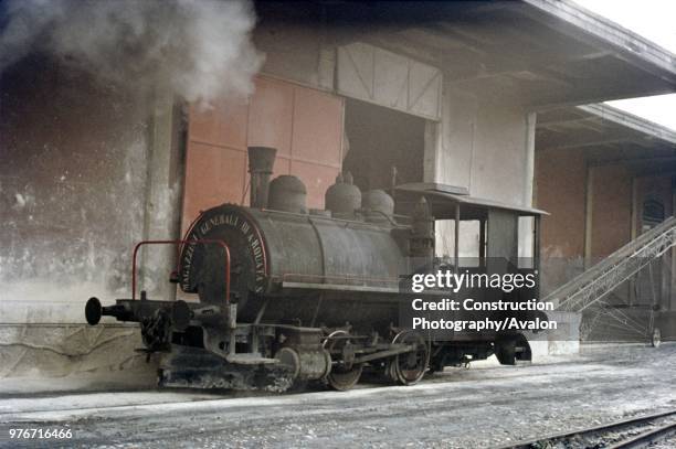 An American built 0-6-0 Saddle Tank from Davenport of Iowa working in Italy for the Magazzini Generali Di Rouatas at Arquata Scr on Friday 1st...