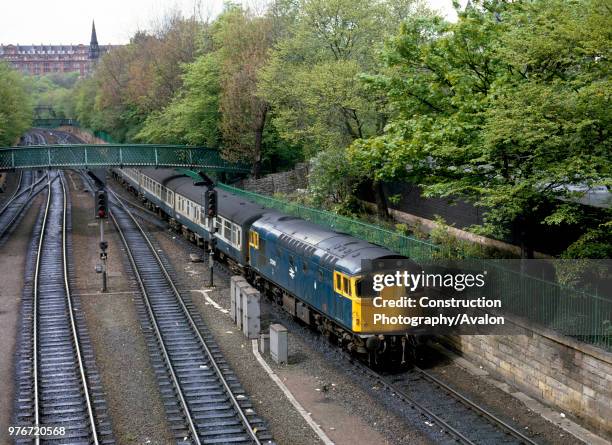 Edinburgh. No 27.040 arrives with 10:30 ex Dundee. . , United Kingdom.