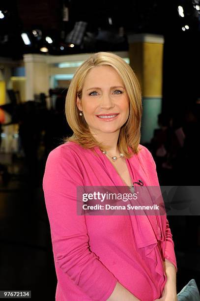 Walt Disney Television via Getty Images News' Andrea Canning on the set of GOOD MORNING AMERICA, 3.12.10 on the Walt Disney Television via Getty...