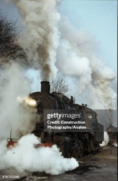 Fushun Opencast Coalmine on Thuresday 5th Jan 1984 when the system operated a former United States Army Transportation Corps S160 Class 2-8-0s...