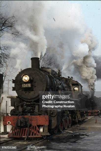Fushun Opencast Coalmine on Thuresday 5th Jan 1984 when the system operated a former United States Army Transportation Corps S160 Class 2-8-0s...