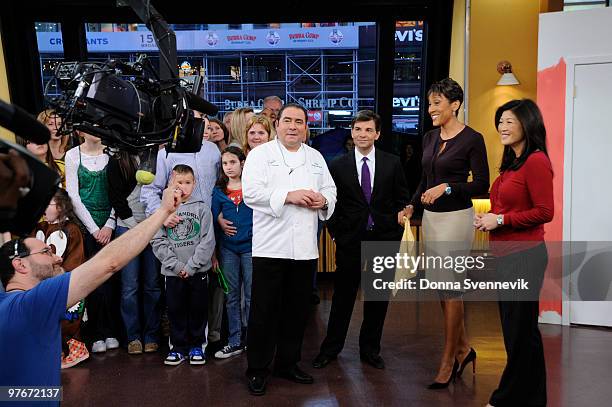 Emeril Lagasse joins the anchors on the set of GOOD MORNING AMERICA, 3.12.10 on the Walt Disney Television via Getty Images Television Network. GM10...