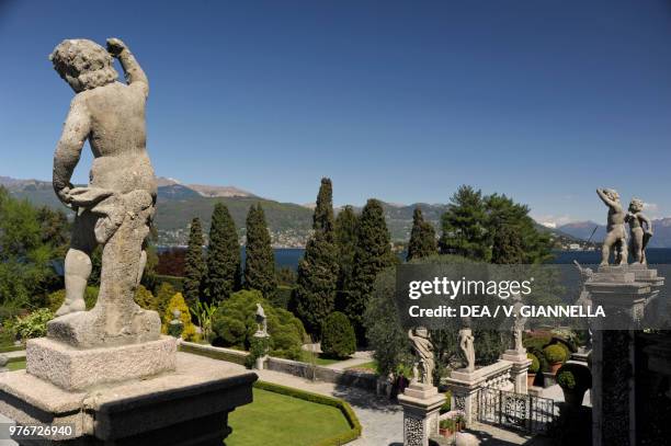 The garden of Isola Bella, Lake Maggiore, Piedmont, Italy.