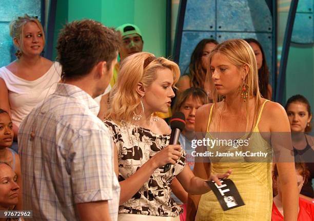 Damien Fahey, Hilarie Burton and Maria Sharapova