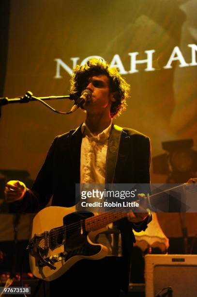 Charlie Fink of Noah andthe Whale, performs on stage at The Roundhouse on March 12, 2010 in London, England.