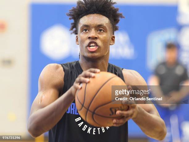 Former Alabama player Collin Sexton during workout for the Orlando Magic at the Amway Center in Orlando, Fla., on Saturday, June 16, 2018.