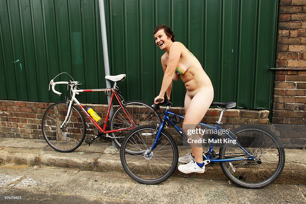 Peaceful Protesters take Part In Annual World Naked Bike Ride Australia 201
