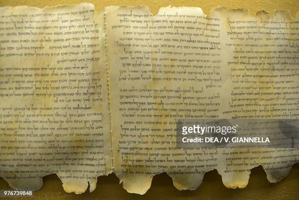 The Dead Sea scrolls found in Qumran, Israel.