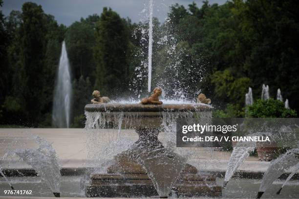 Fountain adorning the French formal garden of the Ducal Palace of Colorno, Emilia-Romagna, Italy, 17th century, detail.