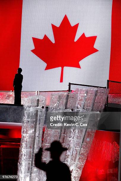 Mountie stands at attention during the Opening Ceremony of the 2010 Vancouver Winter Paralympic Games at BC Place on March 12, 2010 in Vancouver,...