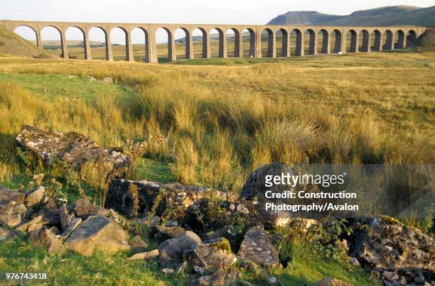 The rugged beauty of Ribblehead Viaduct on the Settle to Carlisle line, circa 1995.