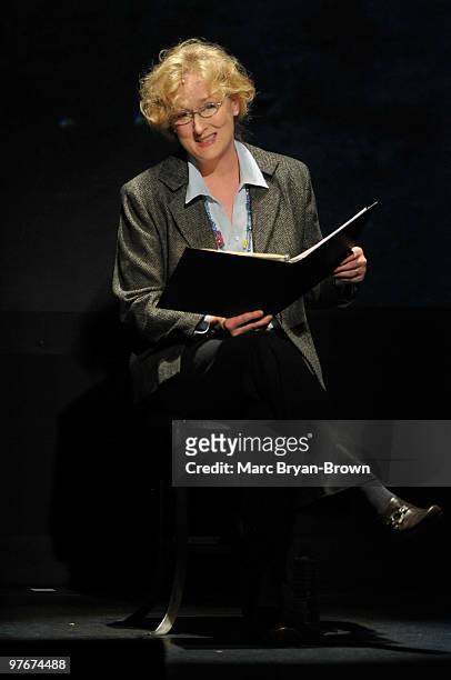 Meryl Streep attends day 1 of the "Women In The World: Stories and Solutions" Summit at Hudson Theatre on March 12, 2010 in New York City.