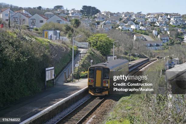 The St. Erth to St. Ives shuttle at Carbis Bay station. 2006.