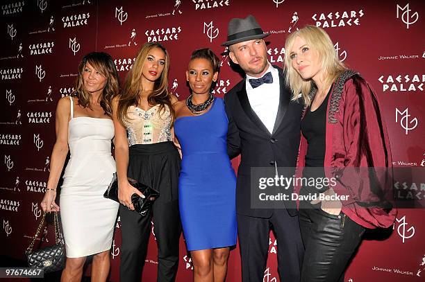 Choreographer Robin Antin, singers, Leona Lewis, Melanie Brown, Matt Goss and Natasha Bedingfield arrive at the grand opening of Goss's new show,...