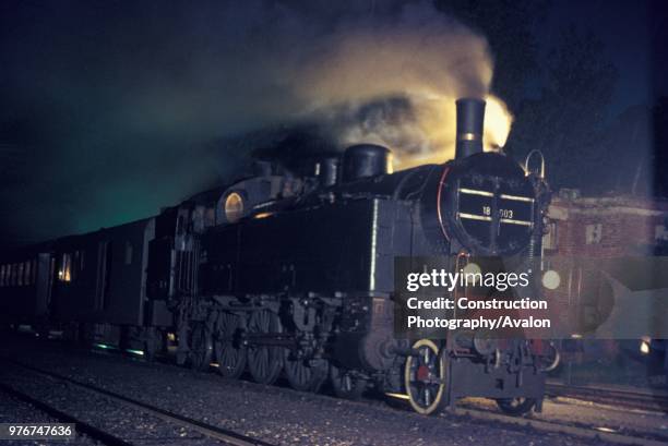 This superb ex Austrian Sudbahn Railways 4-6-2T was caught departing from Ruse with the 19/10 Maribor - Bleiburg train on Monday 21st August 1972.