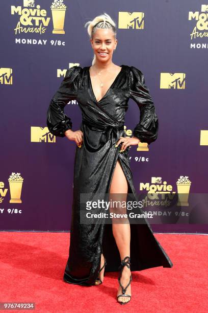 Actor Sibley Scoles attends the 2018 MTV Movie And TV Awards at Barker Hangar on June 16, 2018 in Santa Monica, California.