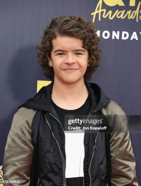 Actor Gaten Matarazzo attends the 2018 MTV Movie And TV Awards at Barker Hangar on June 16, 2018 in Santa Monica, California.