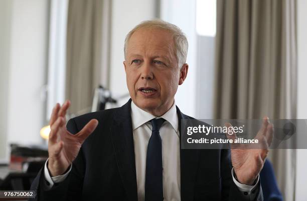 April 2018, Germany, Cologne: Tom Buhrow, the chairman of the German public-broadcasting institution Westdeutscher Rundfunk , speaks during an...