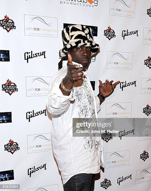 Grammy Award Winner E-Love attends the "Unity For Peace" Benefit Concert at the House Of Blues on March 12, 2010 in Los Angeles, California.