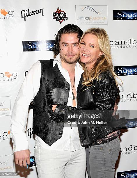Actors Kevin Ryan and Dee Dee Pfeiffer attend the "Unity For Peace" Benefit Concert at the House Of Blues on March 12, 2010 in Los Angeles,...