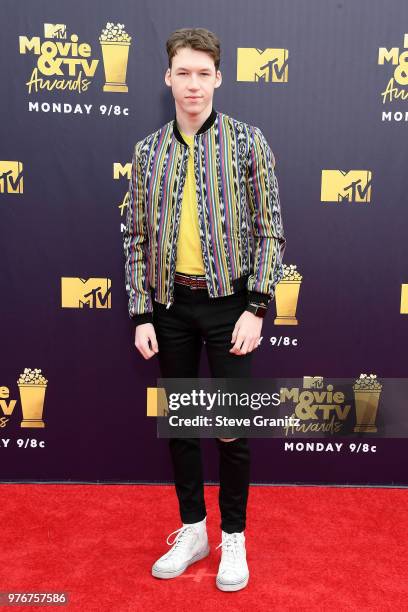 Actor Devin Druid attends the 2018 MTV Movie And TV Awards at Barker Hangar on June 16, 2018 in Santa Monica, California.