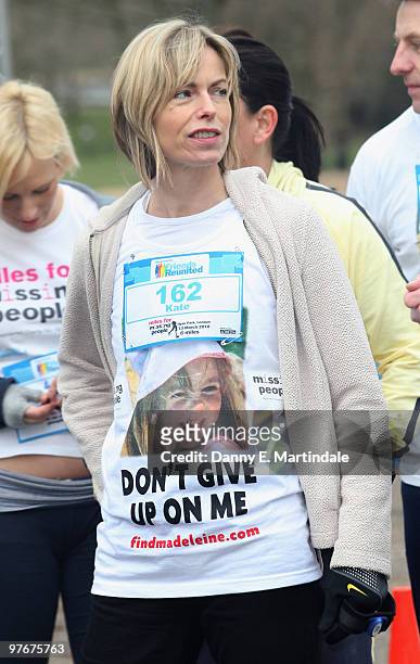 Kate McCann attends the Miles For Missing People run held in Hyde Park on March 13, 2010 in London, England.