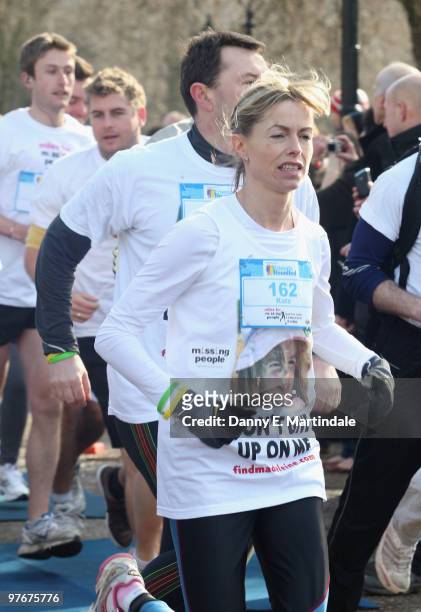 Kate McCann and Gerry McCann during the Miles For Missing People run held in Hyde Park on March 13, 2010 in London, England.