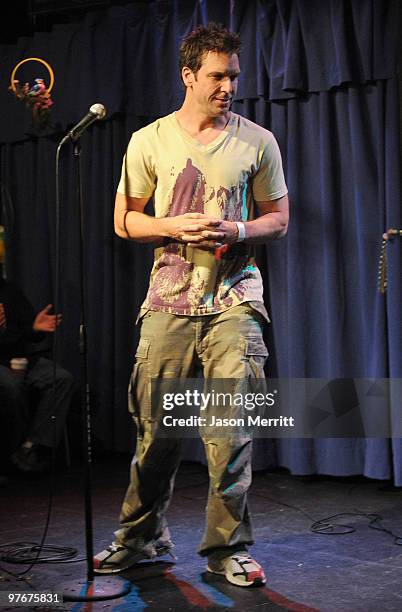 Comedian Dane Cook during the "A Night of 140 Tweets" benefit for Artists for Peace and Justice sponsored by 42 Below Vodka at the Upright Citizens...
