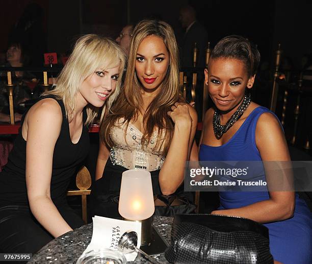 Natasha Bedingfield, Leona Lewis and Mel B attend Matt Goss' debut performance at Caesars Palace on March 12, 2010 in Las Vegas, Nevada.