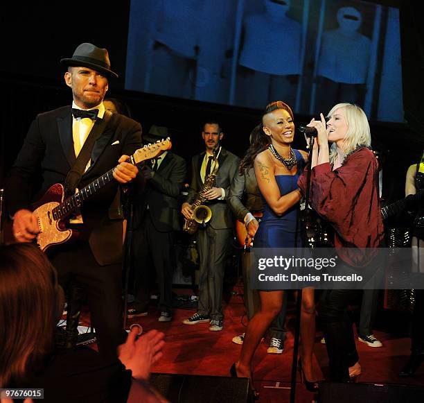 Matt Goss, Natasha Bedingfield and Mel B performs at the Gossy Room at Caesars Palace on March 12, 2010 in Las Vegas, Nevada.