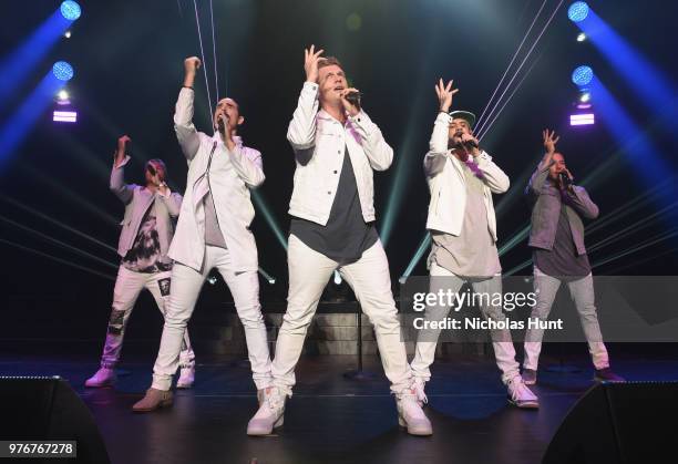 Kevin Richardson, Howie Dorough, Nick Carter, Brian Littrell and AJ McLean of The Backstreet Boys perform at 103.5 KTU's KTUphoria on June 16, 2018...