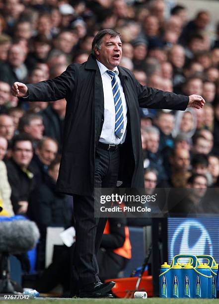 Sam Allardyce, Manager of Blackburn Rovers gestures during the Barclays Premier League match between Tottenham Hotspur and Blackburn Rovers at White...