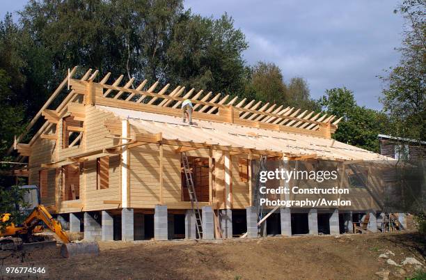 New house being built with sustainable timber.