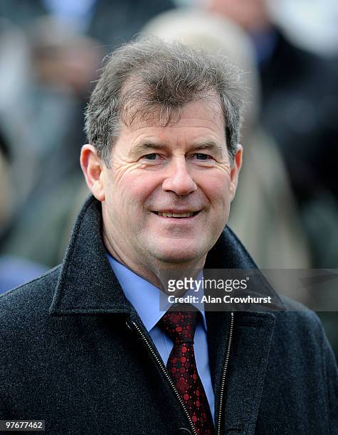 Racehorse owner J P McManus at Sandown Park on March 13, 2010 in Esher, England