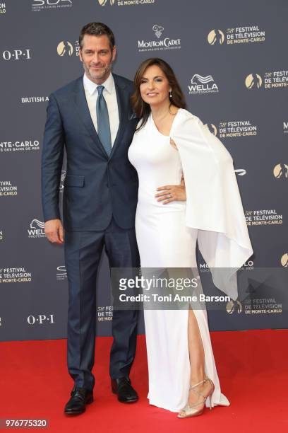 Peter Hermann and Mariska Hargitay attend the opening ceremony of the 58th Monte Carlo TV Festival on June 15, 2018 in Monte-Carlo, Monaco.