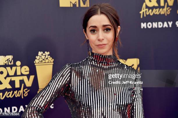 Actor Christin Milioti attends the 2018 MTV Movie And TV Awards at Barker Hangar on June 16, 2018 in Santa Monica, California.