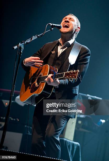 David Gray performs at the Mahalia Jackson Theatre on March 12, 2010 in New Orleans, Louisiana.