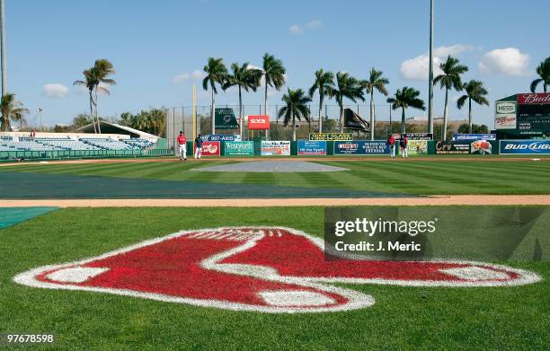 City of Palms Park just prior to the start of the Grapefruit League Spring Training Game between the Pittsburgh Pirates and Boston Red Sox on March...