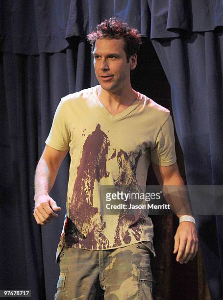 Comedian Dane Cook during the "A Night of 140 Tweets" benefit for Artists for Peace and Justice sponsored by 42 Below Vodka at the Upright Citizens...