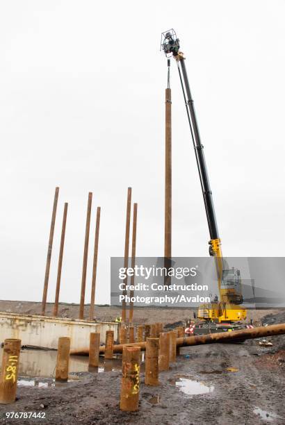 Construction machinery at work.
