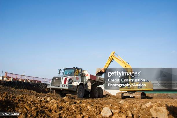 Construction machinery at work.