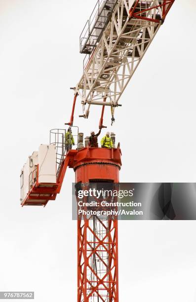 Dismantaling the tower crane.