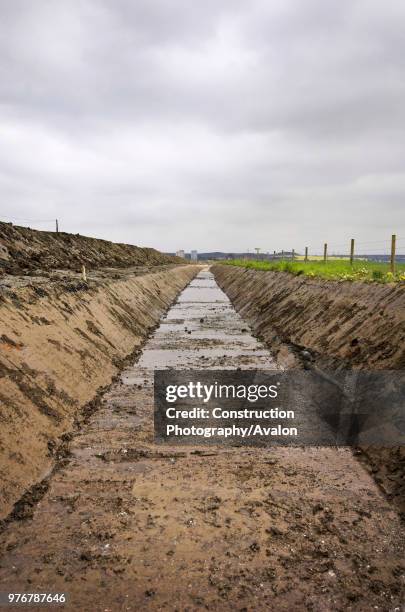 Drainage trench.