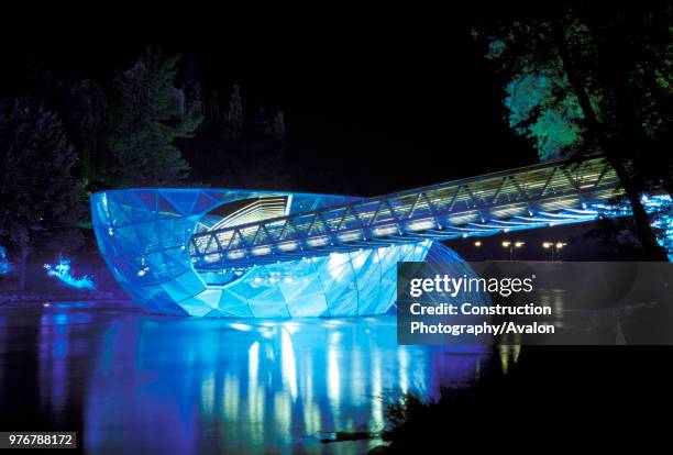 Mur Island Project, Graz, Austria, 2003. Artificial island on the river Mur, in the historic city center of Graz, Developed for celebration of Graz...