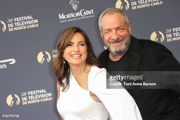Mariska Hargitay and Dick Wolf attend the opening ceremony of the 58th Monte Carlo TV Festival on June 15, 2018 in Monte-Carlo, Monaco.