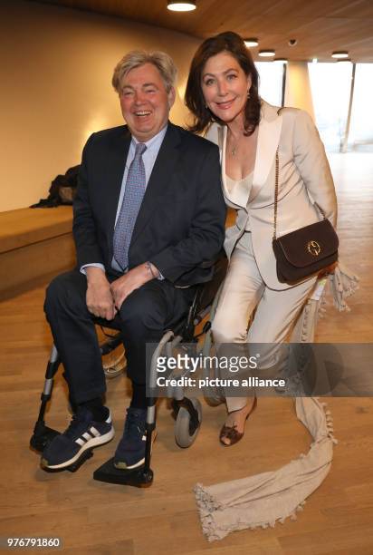 Hamburg, Germany: Lawyer Michael Prinz and PR Manager Alexandra von Rehlingen attending the Nannen Awards at the Elbe Philharmonic Hall. The prize is...