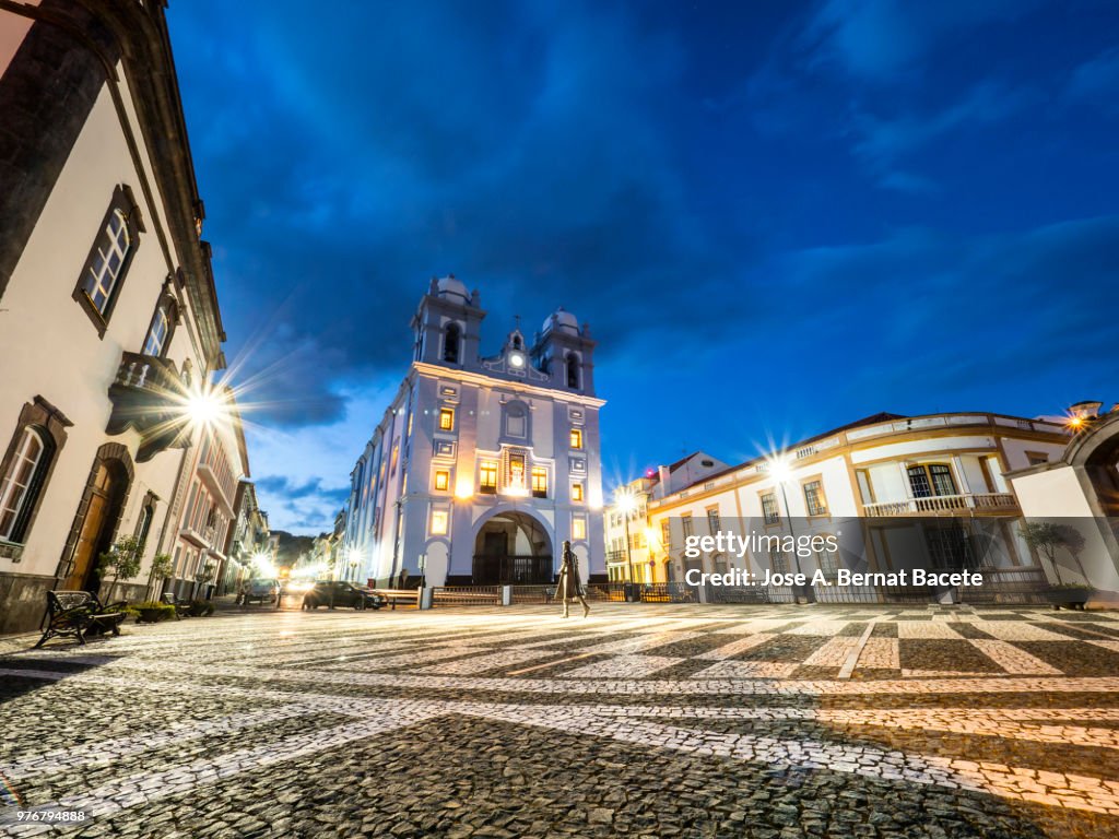 Misericordia Church city of Angra do Heroismo, a UNESCO World Heritage Site, on Terceira Island in the Azores Islands, Portugal.