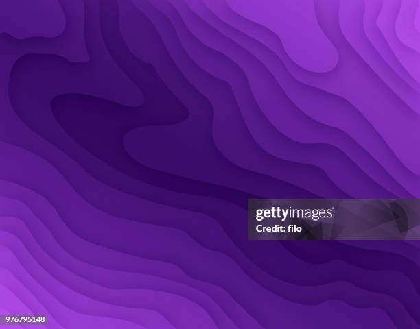 ilustraciones, imágenes clip art, dibujos animados e iconos de stock de deep purple capas topográficas - geología
