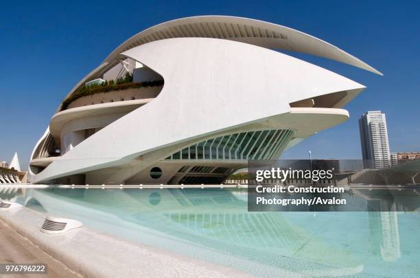 October 2009 - Valencia, Spain - The Palau de les Arts Reina Sofia, part of architect Santiago Calatrava's Ciudad de les Arts i Ciences/Ciudad de los...