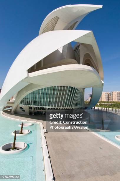 October 2009 - Valencia, Spain - The Palau de les Arts Reina Sofia, part of architect Santiago Calatrava's Ciudad de les Arts i Ciences/Ciudad de los...